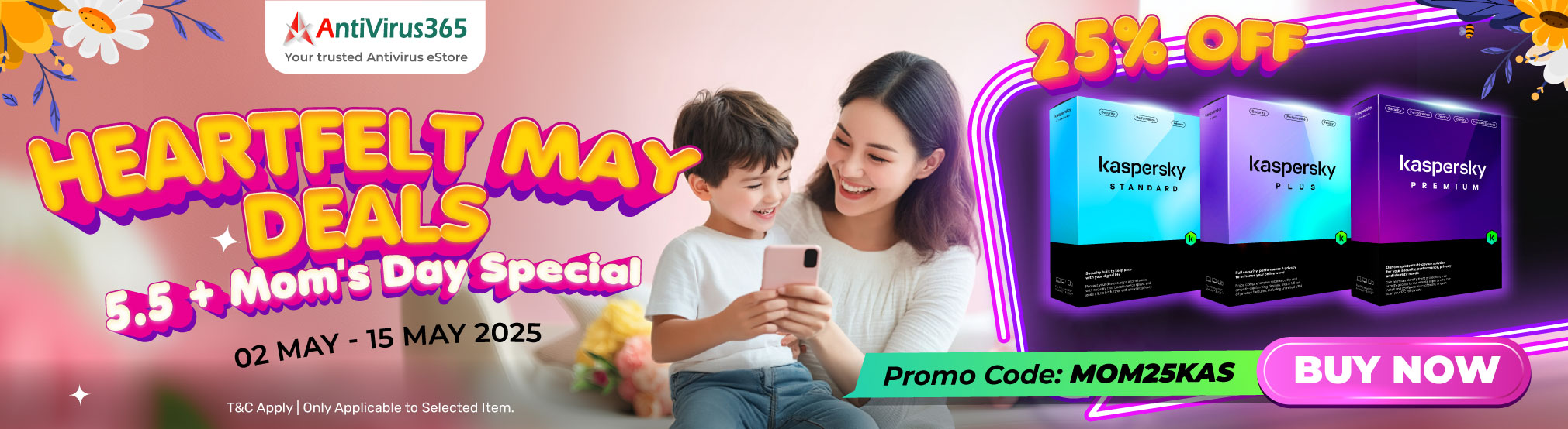 LOGO Banner Kaspersky Antivirus365 Mothers Day Sal